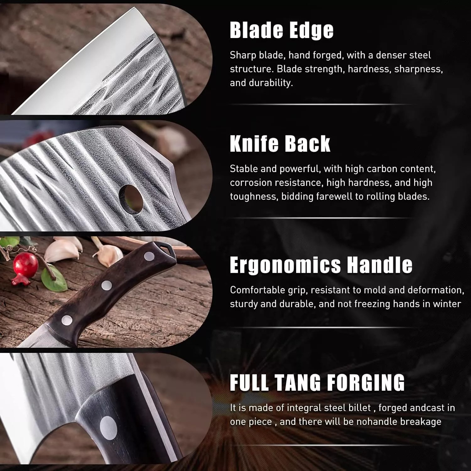 1PC Forged kitchen knife, hous - Wok Carbon Steel avis et prix