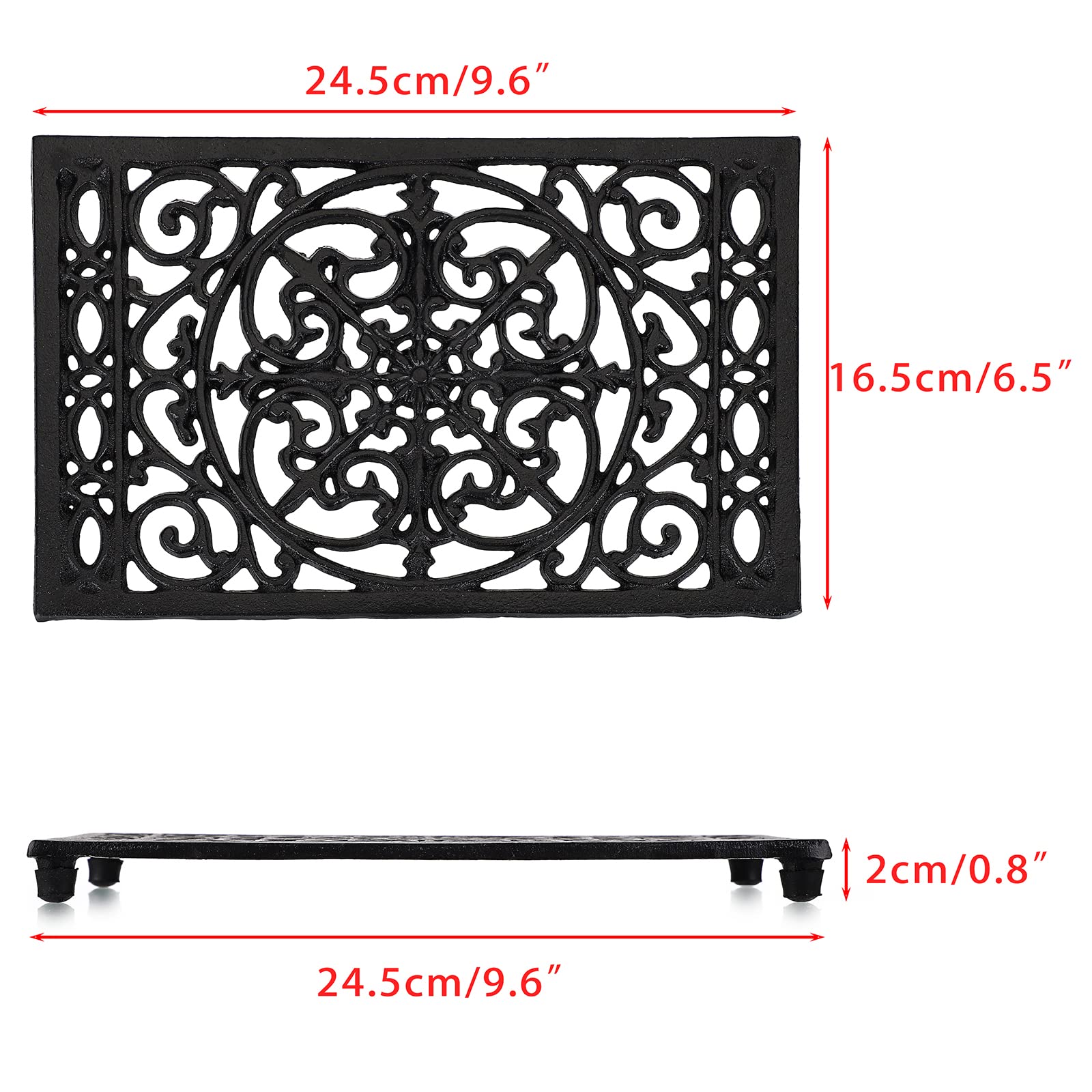 Rectangle Cast Iron Trivet Hea - Dosa Pan Iron avis et prix