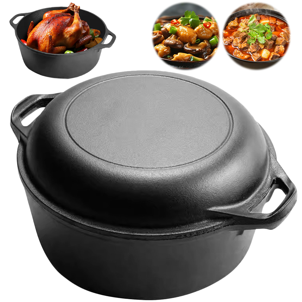 2 in 1 Cast Iron Dutch Oven Po - Dosa Pan Iron avis et prix