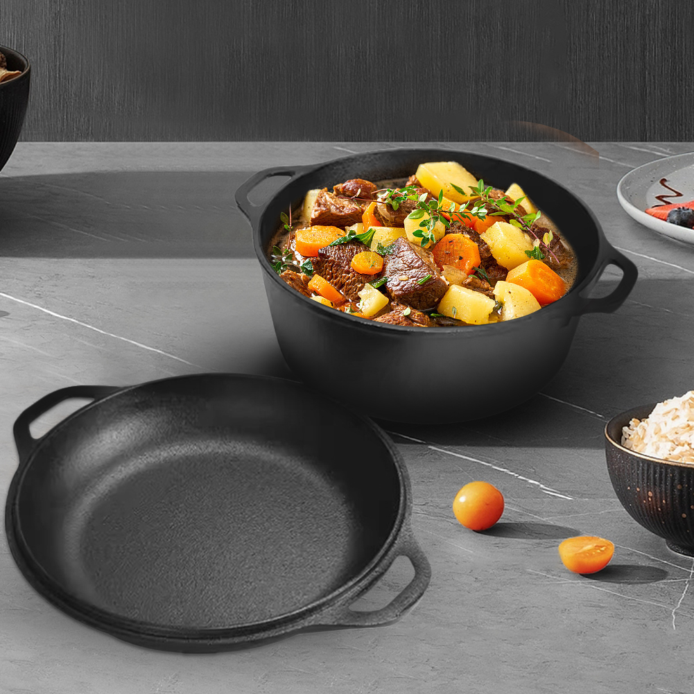 2 in 1 Cast Iron Dutch Oven Po - Dosa Pan Iron avis et prix