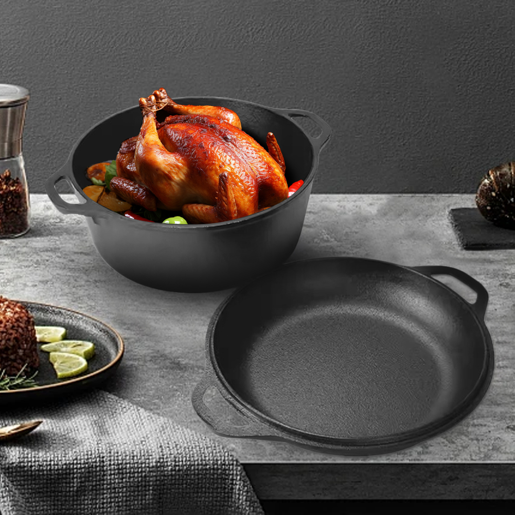 2 in 1 Cast Iron Dutch Oven Po - Dosa Pan Iron avis et prix