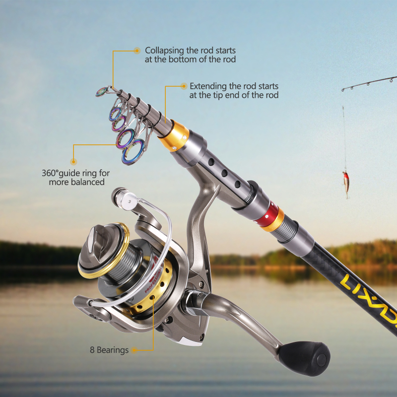 Lixada Telescopic Fishing Rod  - Wok Carbon Steel avis et prix