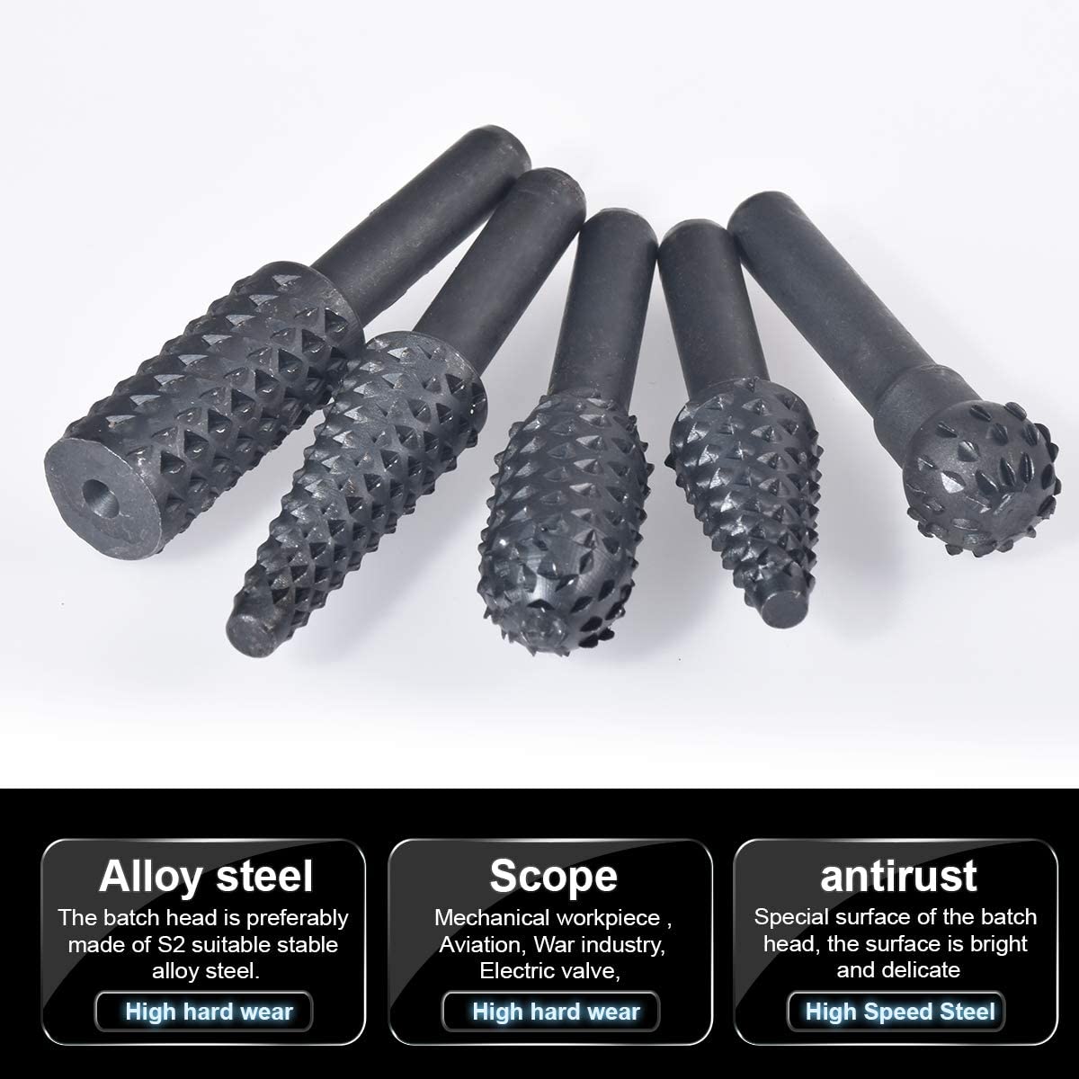 5PCS Drill Bit Set 1/4'' 6mm S - Wok Carbon Steel avis et prix