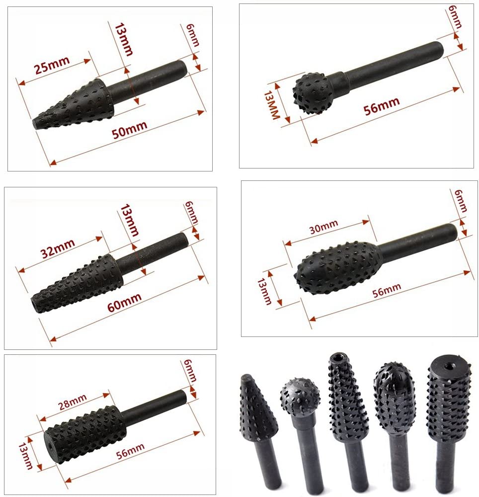 5PCS Drill Bit Set 1/4'' 6mm S - Wok Carbon Steel avis et prix