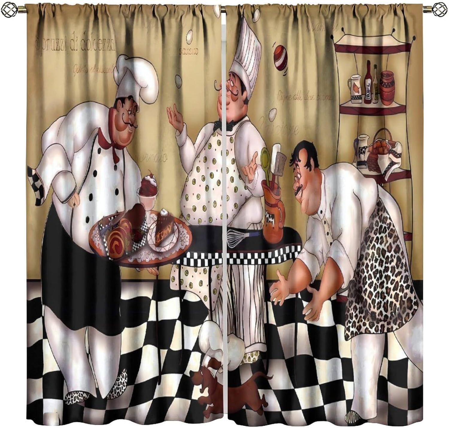 Kitchen Chef Retro Curtains, V - Home Cooking Youtube avis et prix