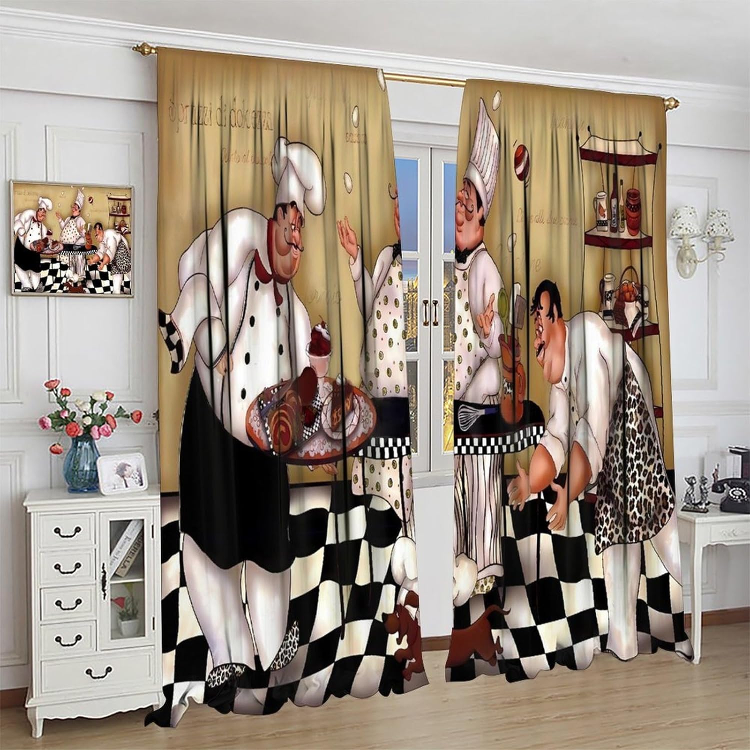 Kitchen Chef Retro Curtains, V - Home Cooking Youtube avis et prix