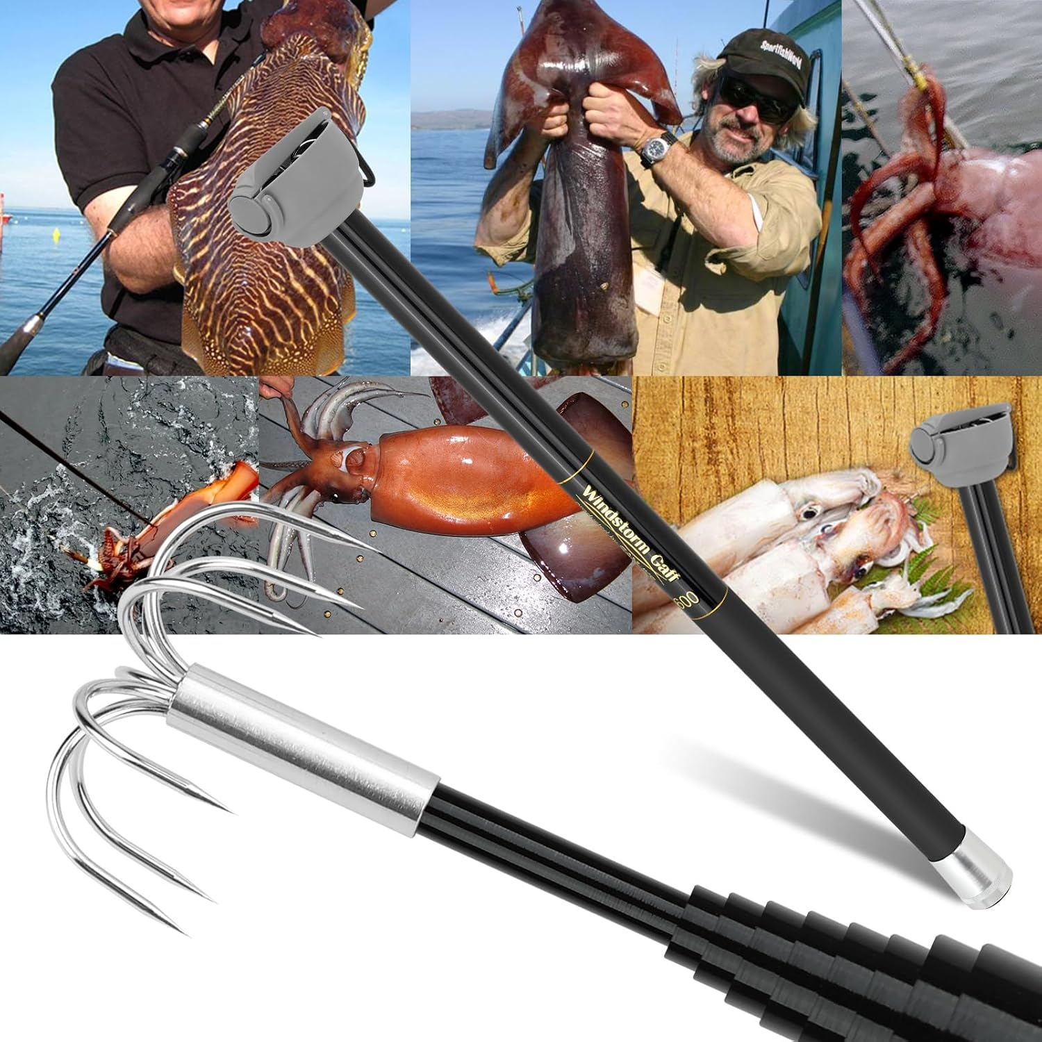 SANLIKE Fishing-Squid Gaff 3M/ - Wok Carbon Steel avis et prix