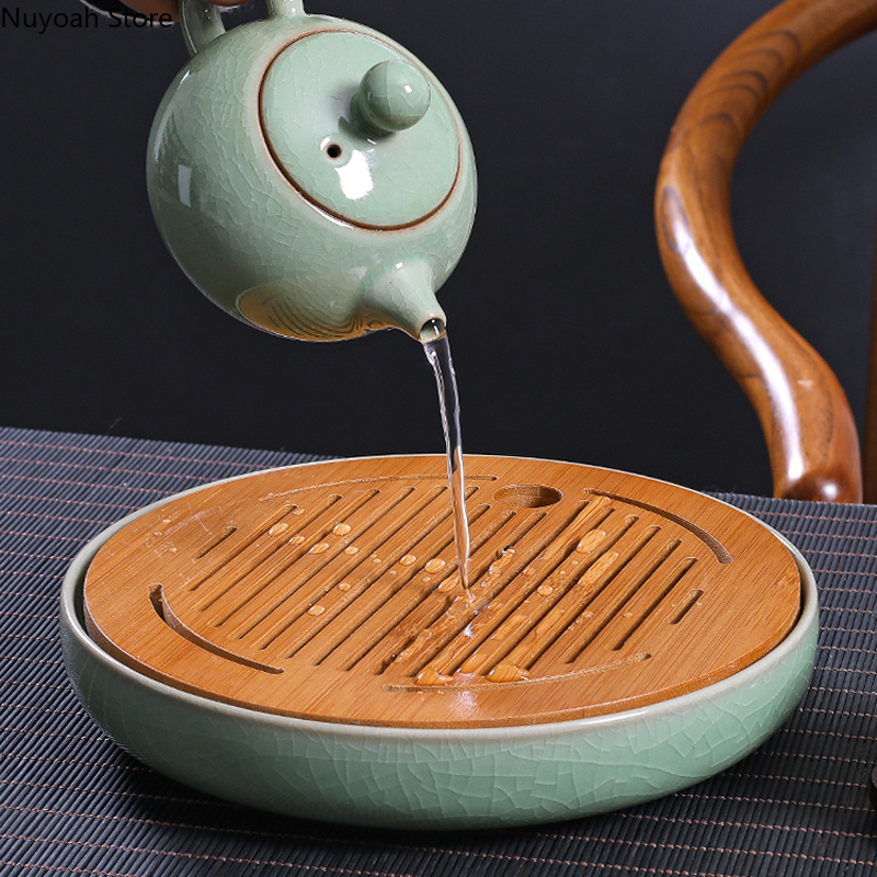 Ceramic Round Tea Tray Househo - Sushi Mat Bamboo avis et prix