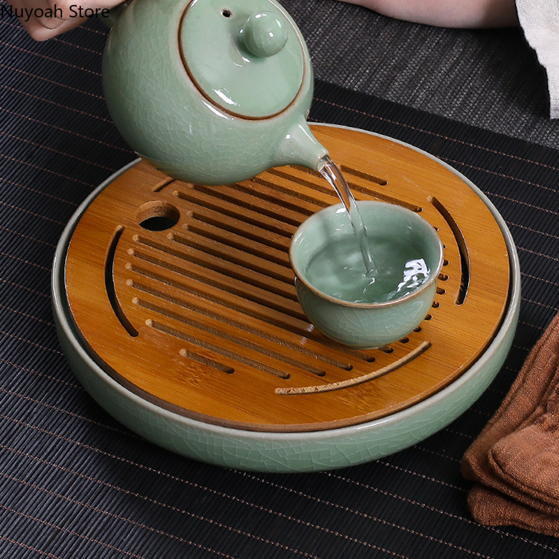 Ceramic Round Tea Tray Househo - Sushi Mat Bamboo avis et prix