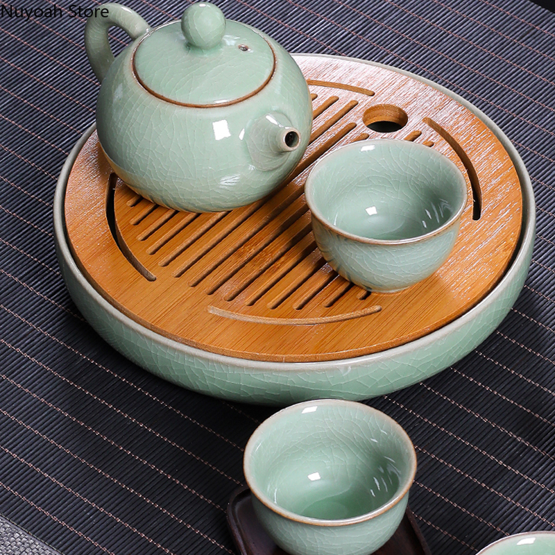 Ceramic Round Tea Tray Househo - Sushi Mat Bamboo avis et prix