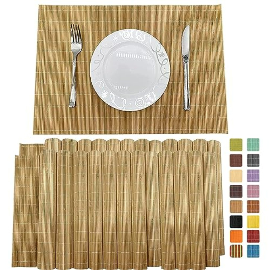 Set of 24 Bamboo Placemats 17. - Sushi Mat Bamboo avis et prix
