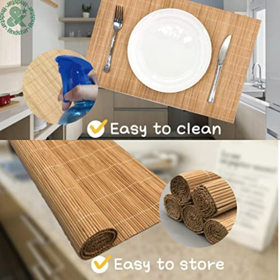 Set of 24 Bamboo Placemats 17. - Sushi Mat Bamboo avis et prix