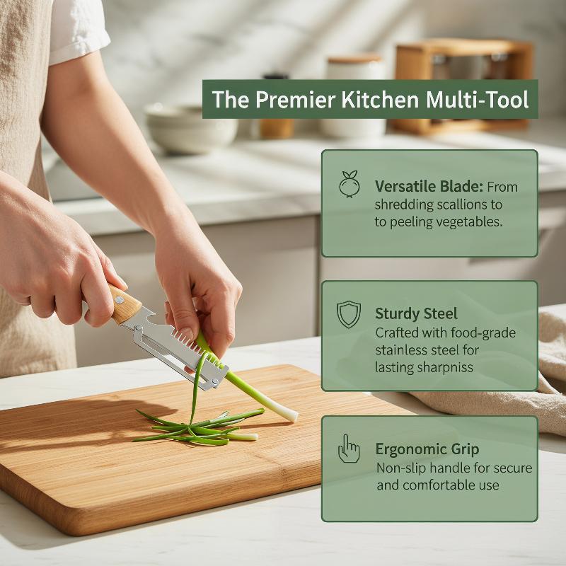 3 in 1 Serrated Peeling Knife  - Dosa Pan Iron avis et prix