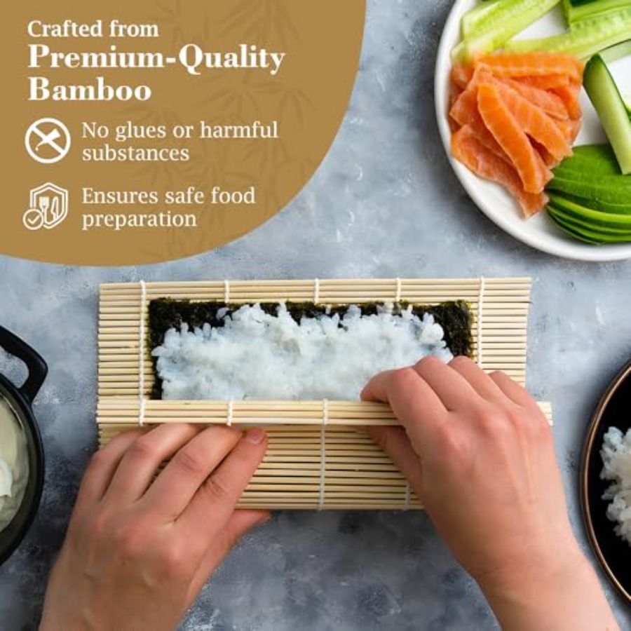 3 Pk Bamboo Sushi Mat - Sushi  - Sushi Mat Bamboo avis et prix